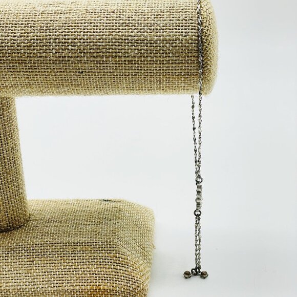 AVON Silver Tone Crystal Bracelet Anklet Signed Adjustable - Picture 8 of 12